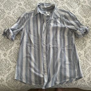 Loft stripe button down shirt